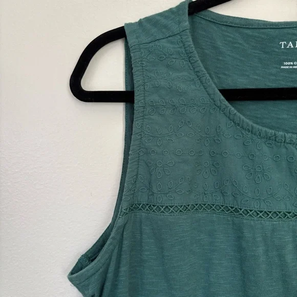 Talbots Green Cotton Tank Size X - Picture 3 of 7